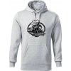 Lokomotíva lano - Mikina pánska Cape s kapucňou - 2XL ( Svetlosivý melír )