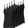 esmara® Dámsky top s úzkymi ramienkami, 5 kusov čierna, M 40/42,, (100398127)