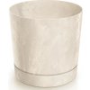 PROSPERPLAST Kvetináč TUBO P BETON EFFECT 23,9cm pískový