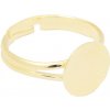 Crystal-ZONE Prsteň plôška kruh 20mm gold plating 24kt