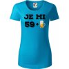 Je mi 60 pivo - Dámske tričko z organickej bavlny Origin (GOTS) - XS ( Svetlý tyrkys )