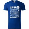 1976 v kocke - Tričko z organickej bavlny - XL ( Kráľovská modrá )