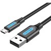 Vention COLBD USB 2.0 A - Micro-B 3A, 0,5m, černý