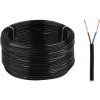 Elektrokabel Elektrický kábel H03VVH2-F 2x0,75 300/300V čierny-100m (oválny)