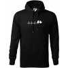 EKG hasiči - Mikina pánska Cape s kapucňou - 5XL ( Čierna )
