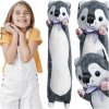 Plyšový vankúš Psík 70 cm Kruzzel 24714 šedobiely