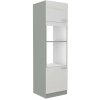 Nábytek PEGAS s.r.o. Kuchyňská skříň BOLZANO 60 DPM 210 2F. Bílý lesk/Šedá