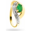 Smaragdový prsteň s diamantmi zo zlata 979989zS