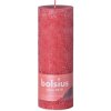 Bolsius Rustic Shine Valec 68x190mm Delicate Red, červená sviečka