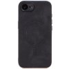 AppleMix Kryt pre Apple iPhone 16e - sub. MagSafe - syntetická koža / guma - čierny