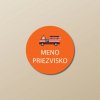 Nažehľovacie menovky na oblečenie (Kopírovat) - 2ks, Kruh 2,3 × 2,3 cm, Požiarne auto, Oranžová