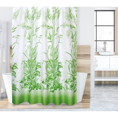 Bellatex Koupelnový závěs - zelená tráva, 180x200 cm