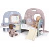 Domček pre bábiku s 5 hernými zónami Baby Care Childcare Center Smoby skladací a prenosný so 6 doplnkami
