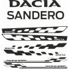 Nálepky Dacia Sandero pruhy boky DLHOROČNÁ FÓLIA