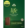 NLT Life Application Study Bible, Third Edition, Large Print (Red Letter, Leatherlike, Brown/Tan, Indexed) (Tyndale)(Kniha)