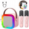 Bezdrôtový karaoke set s bluetooth reproduktorom pre deti + 2 mikrofóny