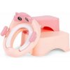 EcoToys HA-P17-18-PK toaletná sedačka so schodíkmi a plošinou ružová