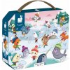 JANOD Puzzle v kufríku Party na snehu 36 dielikov