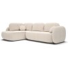 | Rohová rozkladacia sedačka OLBIA L ľavá s úložným priestorom béžová | LK0077
