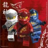 Narodeninové obrúsky Godan LEGO Ninjago 33 x 33 cm 20 ks