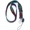 Šnúrka na krk s karabínou a potlačou farebné noty