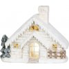 MagicHome Vianoce Dekorácia MagicHome Vianoce, Domček s komínom, keramika,, 3xAA, 40 cm, LED