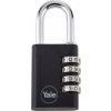 Visiaci zámok YALE YE3C/38/131/BK