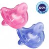 CHICCO Cumlík Physio Soft celosilikónový 16-36m dievča 2 ks