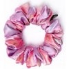 Saténová gumička do vlasov Marble Rose M