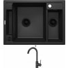Deante MAGNETIC ZRM G503 čierna metalická + Deante NEMEZJA BEN G62M čierna metalická
