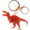 Prívesok so zirkónmi Dinosaurus červený