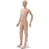 Dětská figurína celá postava základna ze skla béžová 140 cm Béžová 142931