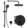 kielle Sprchový set s batériou pod omietku, na 2 spotrebiče, s príslušenstvom a telesom, matná čierna 20602SP14