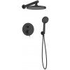 Invena Kalitea, podomietková sprchová súprava, 2-funkčná batéria, čierna matná, INV-BS-72-004-V