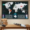 Stieracia mapa sveta - EN classic Deluxe XL - strieborná