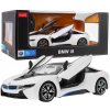 BMW i8 biely RASTAR 1:14 model auta na diaľkové ovládanie + 2,4 GHz diaľkové ovládanie