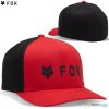 Fox šiltovka Absolute flexfit hat, červená, L/XL