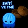 Antistresová knedlička svietiaca v tme v bambusovom košíku - Squishy Dumpling Farba: modrá