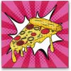 Vymalujsisam.sk Diamantové maľovanie - Pop art - Pizza Veľkosť: 50x50cm, Rám: Bez rámu, iba zrolované plátno, Diamanty: Hranaté