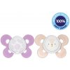 CHICCO Cumlík Physio Comfort silikónový dievča - bodky/líška 2 ks, 6-16 m