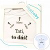 Body s potlačou New Baby Oci, to dáš! - darčekové balenie, 80 (9-12m)
