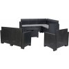 Nero V 8-miestna rohová súprava záhradného nábytku grafitová