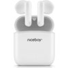 Niceboy HIVE Beans biela / TWS bezdrôtové slúchadlá / Bluetooth 5.0 / IPX4 / Handsfree / Nabíjacie púzdro (hive-beans-white)
