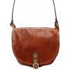 Dámska kožená kabelka cez rameno hnedá Florence, crossbody 26 x 20 x 11 cm