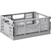 3 Sprouts CRATE M 28 cm skladacia svetlosivá