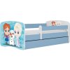 Kocot kids Detská posteľ Babydreams Ľadové kráľovstvo modrá, varianta 70x140, bez šuplíků, s matrací