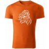 T-ričko Honda CRF1000L Africa Twin pánske tričko Farba trička: Oranžová, Farba potlače: Biela, Veľkosť: XL