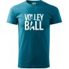 Volleyball nápis - Klasické pánske tričko vyššej gramáže - M ( Tmavý tyrkys )