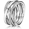 Pandora Strieborný prepletený prsteň Timeless 190919CZ 56 mm