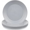 Plastové dezertné taniere SANDY 20,5 cm, sivé, 6 ks